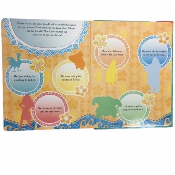 DISNEY MOANA Stuck on Stories Book Suction Cup Toys Story Play Set - Picture 8 of 14